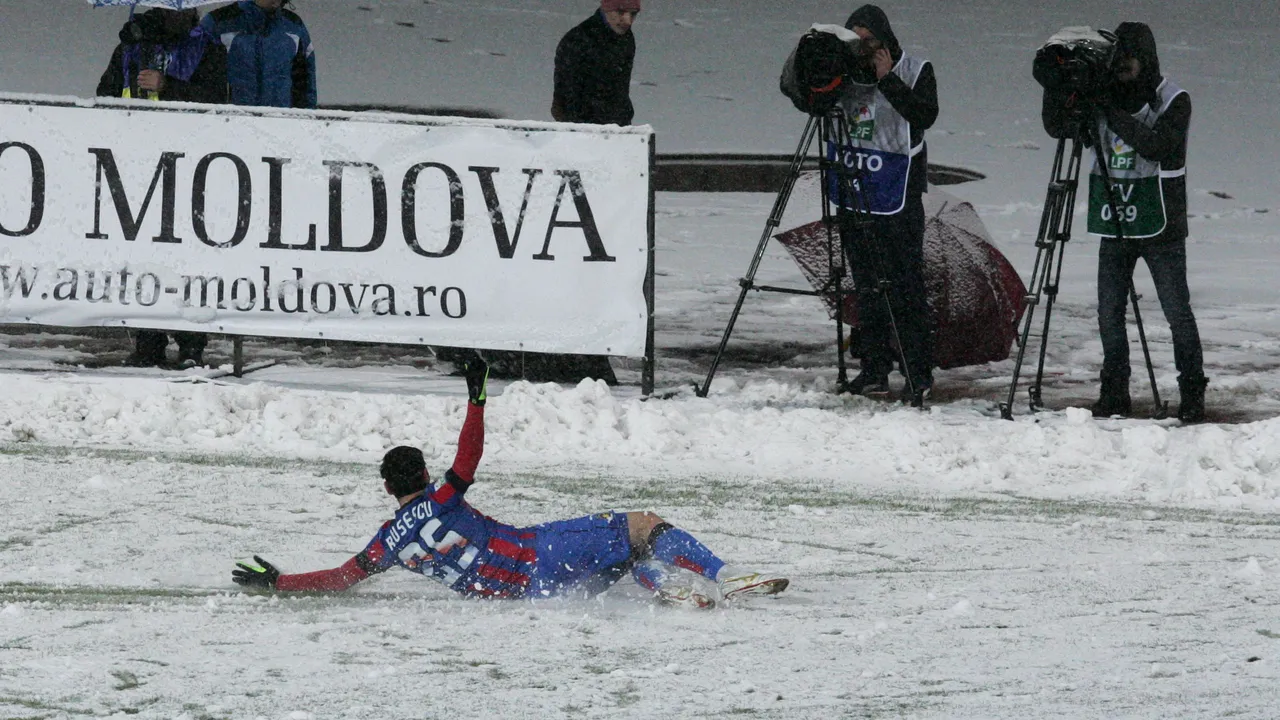 Înapoi în '95! Pe un teren distrus de zăpadă, cu patronul Massone pe teren certând arbitrul, Steaua a învins Ceahlăul cu 1-0. Campioana își menține avansul de 7 puncte în fața urmăritoarei ASA Tg. Mureș