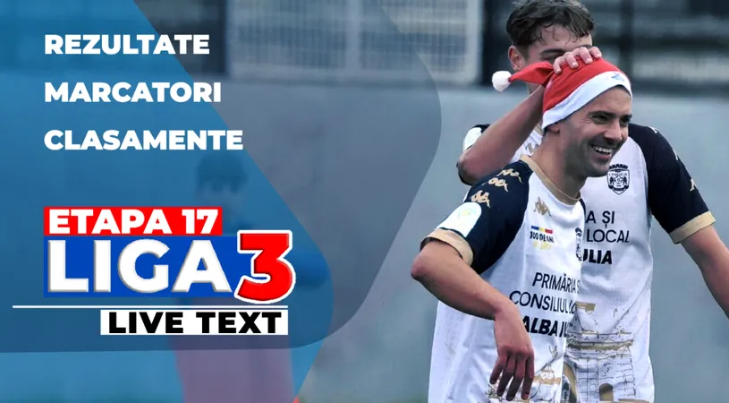 Etapa 17 Liga 3 | Cetatea Turnu Măgurele încheie prima parte a sezonului fără eșec, Progresul Fundulea a obținut scorul ultimei runde din 2025
