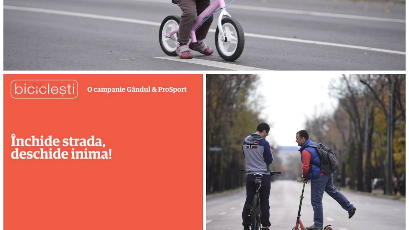 Hai în "BICICLEȘTI"! ProSport și Gândul te invită duminică de la 11:00, pe Kiseleff pentru mișcare curată