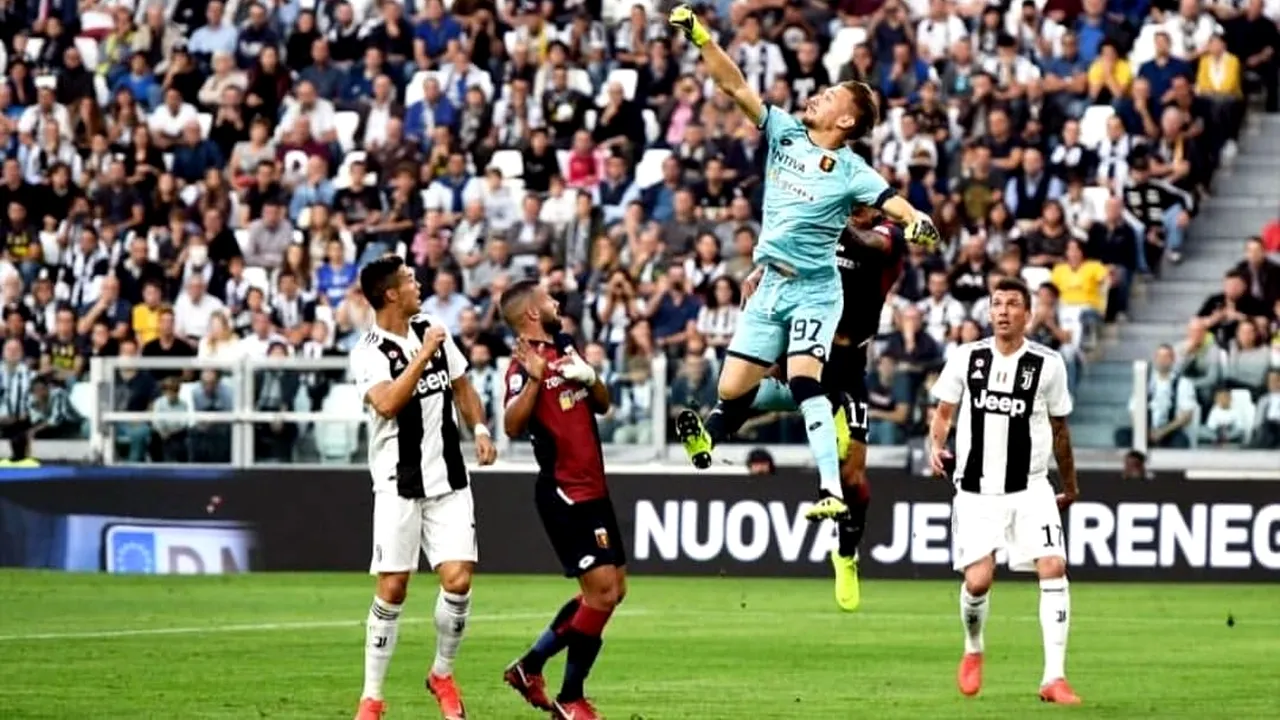 FOTO | Prima reacție a lui Ionuț Radu după ce l-a înfruntat pe Ronaldo, în Juve - Genoa. CR7 a marcat în urma unei ezitări a românului
