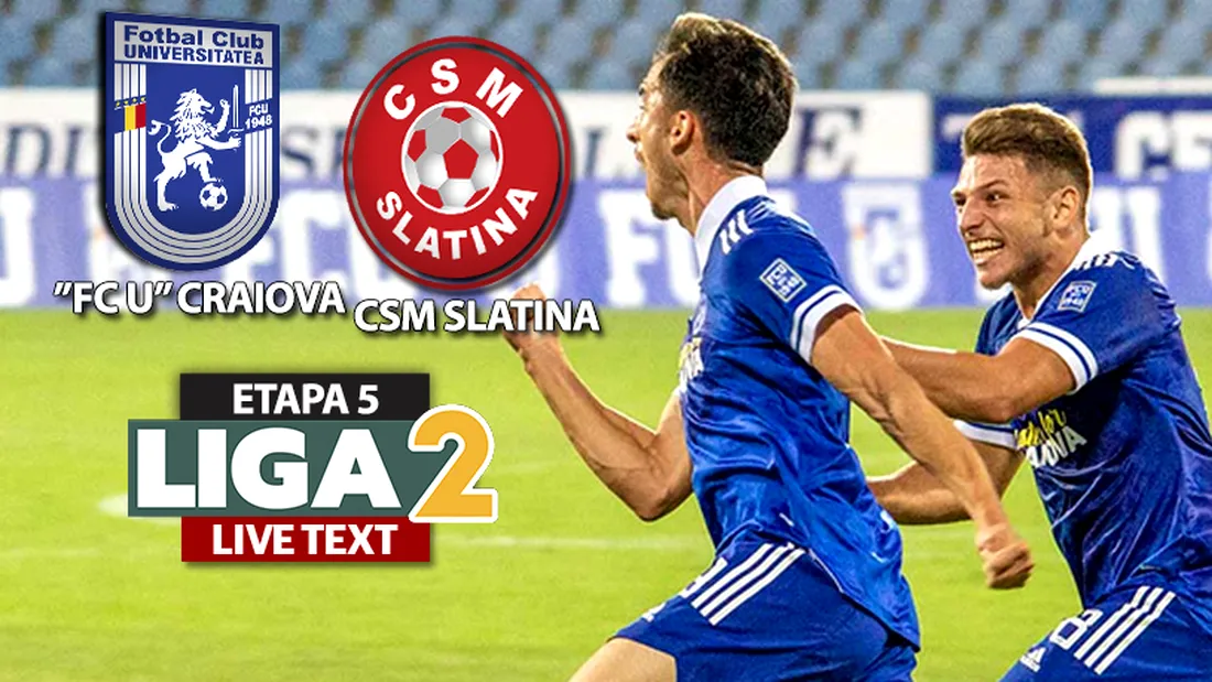 ”FC U” Craiova trece la limită de CSM Slatina și revine pe primul loc în Liga 2. Echipa lui Napoli a primit două penalty-uri discutabile, în timp ce formației lui Ianovschi i s-a refuzat unul clar