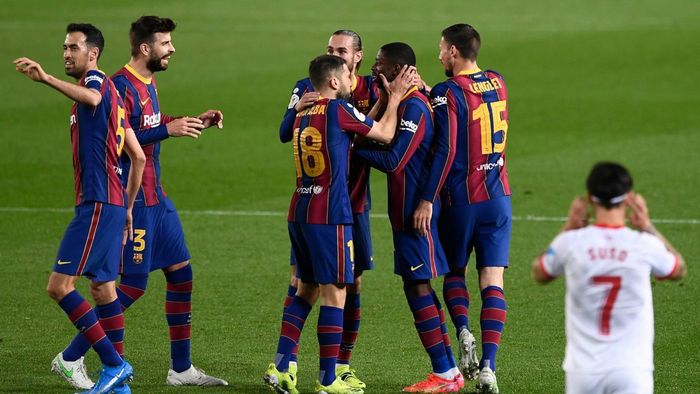 Barcelona - Sevilla 3-0. Catalanii sunt în finala Cupei Spaniei după o revenire de senzație. Braithwaite și Pique, eroii gazdelor