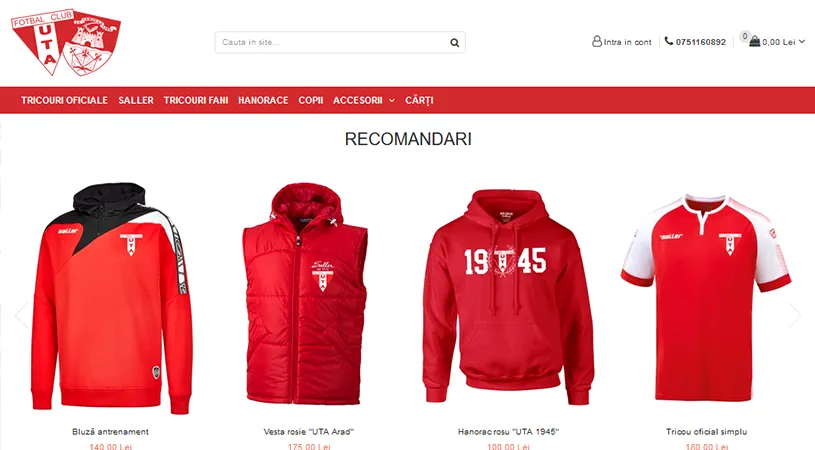 UTA are fanshop online după mai bine de un deceniu!** Și jucătorii au avut o surpriză la deplasarea pentru amicalul din Ungaria