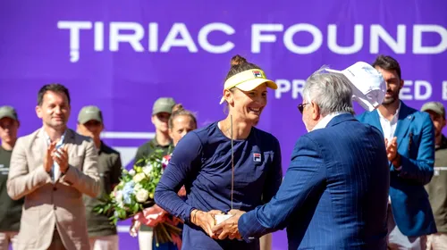Irina Begu, discurs spumos după ce a triumfat la WTA 125 Țiriac Foundation Trophy: „Mulțumesc șefei de galerie!” Ilie Năstase i-a înmânat trofeul româncei | FOTO