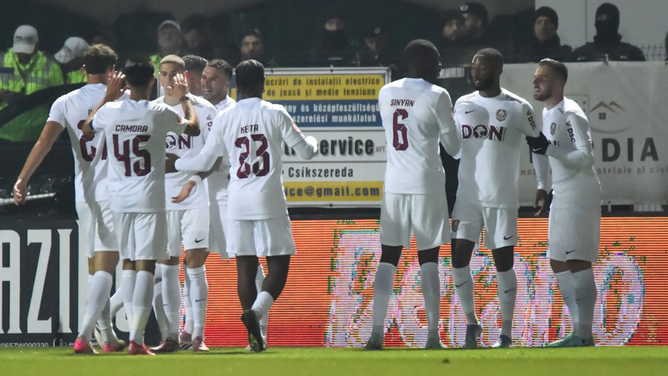 FK Csikszereda - CFR Cluj 2-2, într-o restanță din etapa 5 din Superliga. Gazdele au egalat dintr-un penalty în minutul 90+4 și au avut un gol anulat
