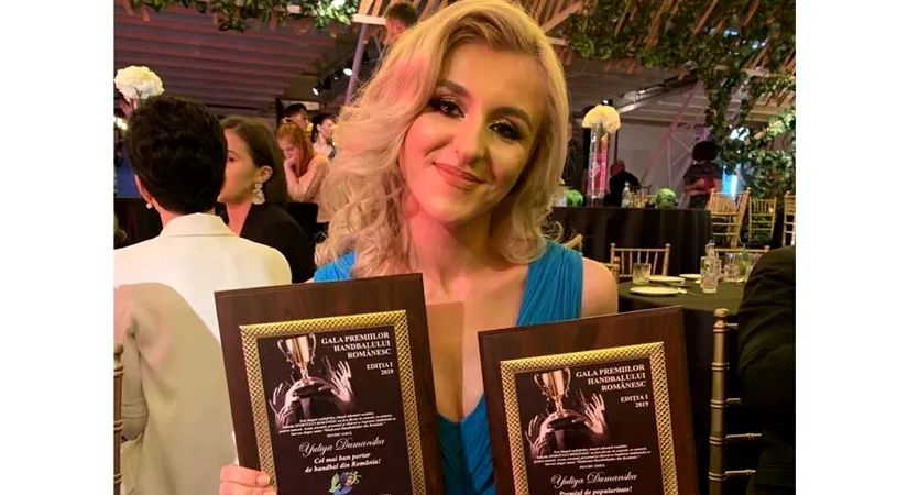 Regina Balului! Yuliya Dumanska a făcut furori la Gala Premiilor Handbalului Românesc. Alexandru Csepreghi, cel mai bun jucător la masculin