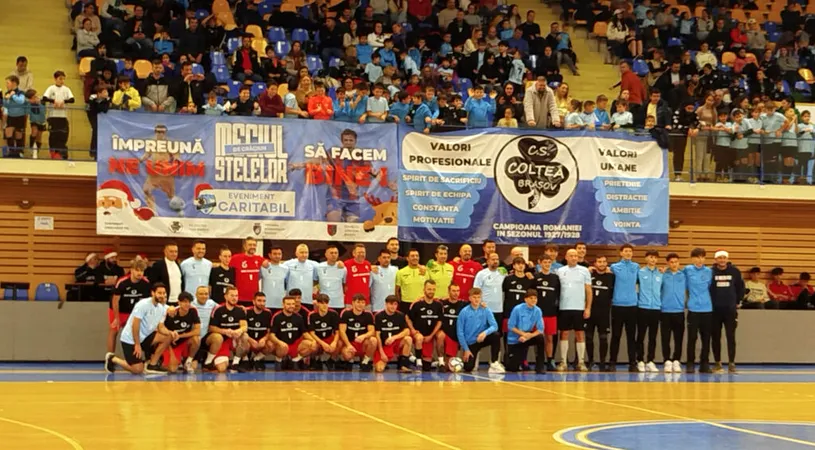 Meci caritabil la Brașov, pentru copiii defavorizați. Buga, Surdu, Ghioane sau Marian Constantinescu au fost printre personalitățile evenimentului