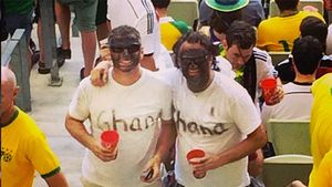 Un nou caz de rasism la același meci? FIFA analizează  prezența mai multor fani germani vopsiți pe față la meciul cu Ghana