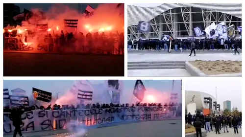 VIDEO | Atmosferă incendiară la stadionul ”Ion Oblemenco”, înainte de meciul de debut în campionat al echipei ”FC U” Craiova pe noua arenă. Mesajul suporterilor din Peluza Sud ’97