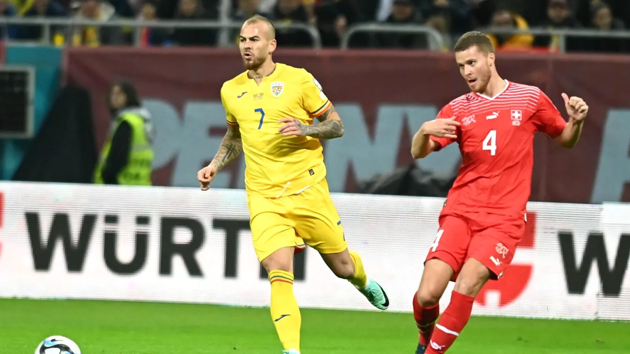 Denis Alibec e învățat cu primul loc! A marcat în România - Elveția golul prin care tricolorii au câștigat grupa din preliminariile EURO 2024 | VIDEO