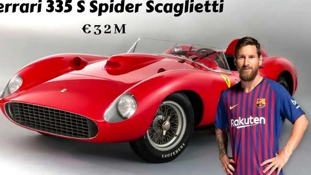 Leo Messi are oficial cea mai scumpă colecție de mașini de lux din lumea sportului, după ce a cheltuit 30 de milioane de euro pentru un Ferrari!