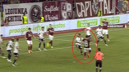 Penalty controversat, într-o etapă plină de scandaluri de arbitraj: imaginile oferite de VAR, absolut inutile! Arbitrul Găman a fluierat un henț, dar pe reluări nu se vede clar infracțiunea