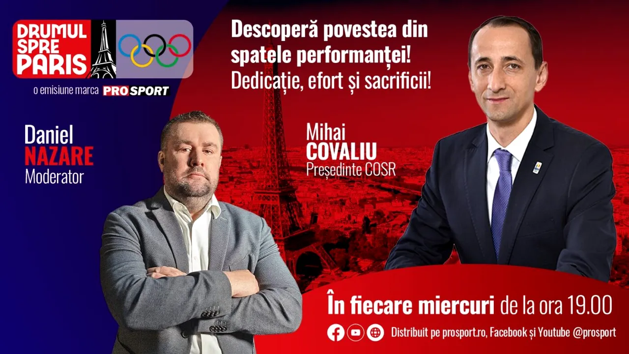 Începe o nouă emisiune ProSport: DRUMUL SPRE PARIS, în fiecare miercuri, ora 19.00! Timp de un an sportivii, antrenorii și oficialii vor fi 