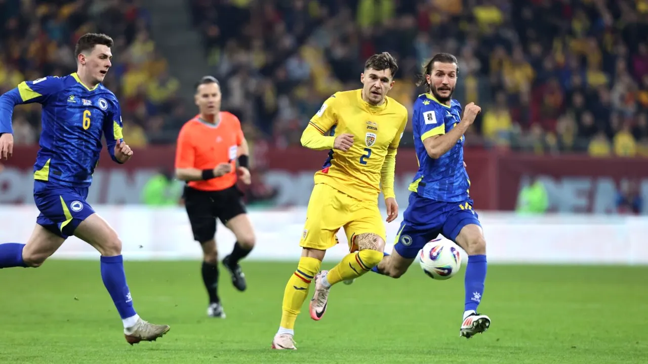 România - Bosnia Herțegovina 0-1, în etapa 1 a preliminariilor pentru Campionatul Mondial 2026. Naționala lui Mircea Lucescu a început cu stângul drumul spre „visul american”