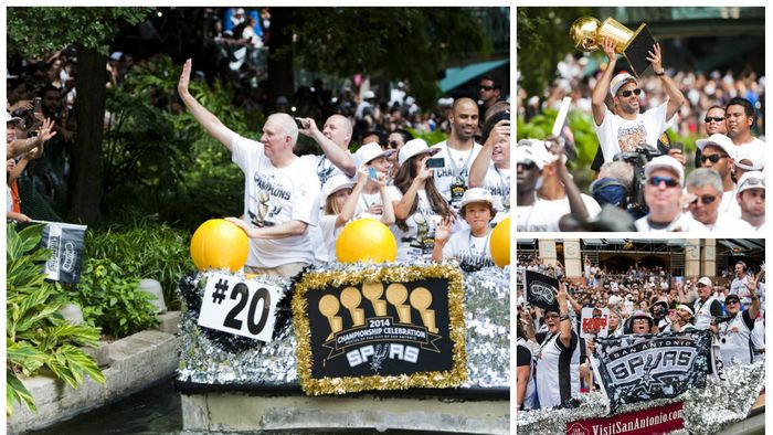 GALERIE FOTO | San Antonio Spurs a sărbătorit alături de peste 100.000 de fani câștigarea titlului în NBA