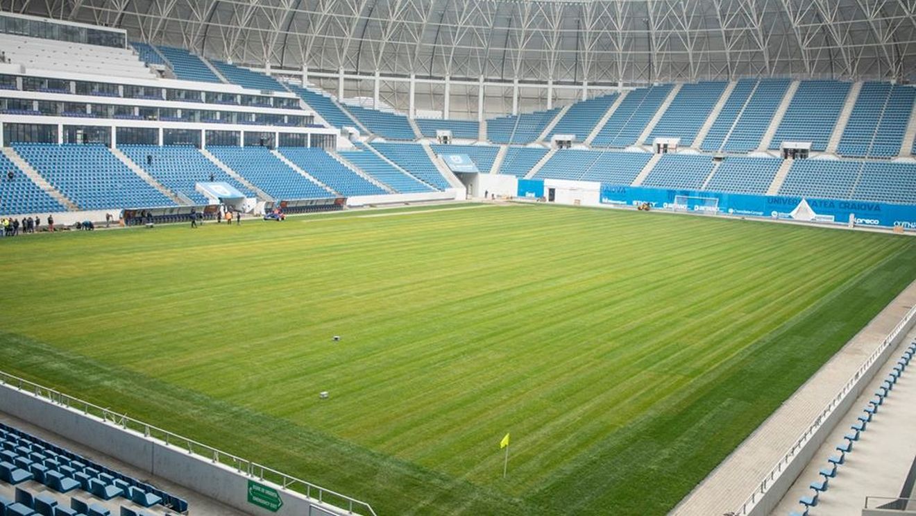 Au pus gazonul nou la Craiova și meciul Universitatea - Hermannstadt se va juca pe stadionul "Ion Oblemenco". GALERIE FOTO