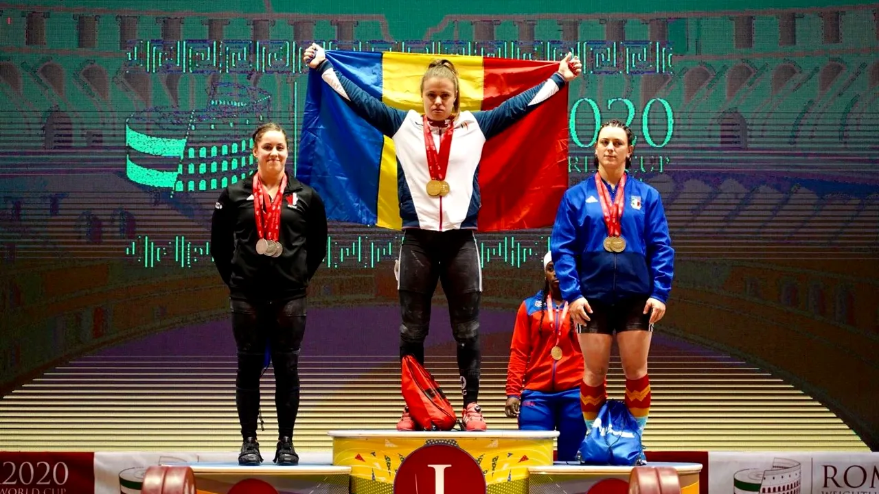 Loredana Toma, trei medalii de aur la Cupa Mondială de haltere de la Roma, cu triplu record european