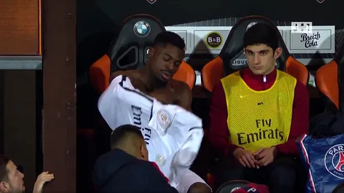 Moment incredibil în Lorient - PSG! Serge Aurier a avut nevoie de aproape 10 minute pentru a intra pe teren în locul unui coleg accidentat