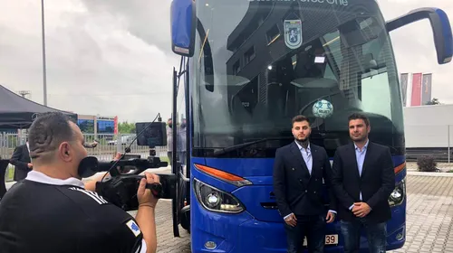 Oltenia Force One! FC U Craiova și-a luat autocar de Liga 1! Adrian Mutu și Adrian Mititelu Jr., primii care s-au fotografiat cu noua achiziție | FOTO & VIDEO