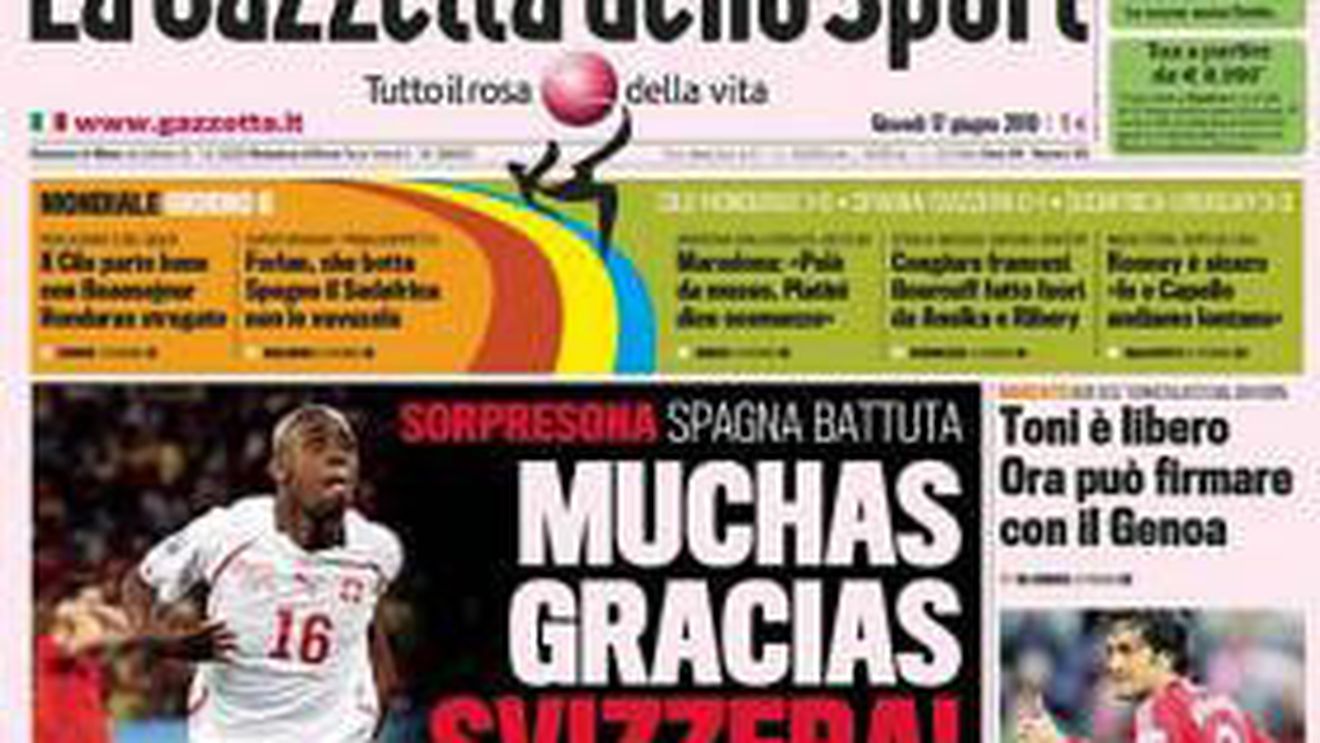 Italienii jubilează după eșecul Spaniei: "Mulțumim, Elveția"