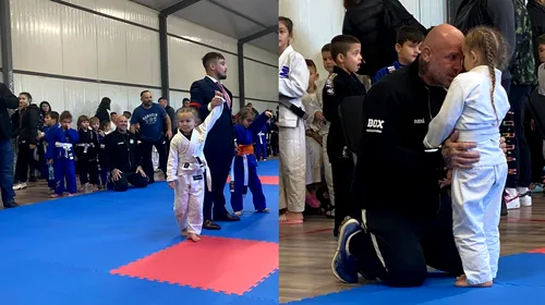 Imagini superbe cu fiica lui Cătălin Zmărăndescu! La doar 4 ani a câștigat primul ei concurs de jiu-jitsu brazilian: „Chiar dacă sunt tatăl ei, îmi spune domn’ profesor” | VIDEO EXCLUSIV