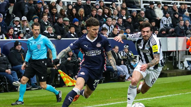 Nota primită de Dennis Man după ce Newcastle a pulverizat-o pe PSV în Champions League