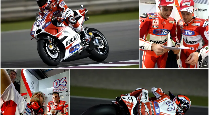 Ducati renaște în MotoGP! Dovizioso a obținut pole position la debutul sezonului, în Qatar. Calificări dezastruoase pentru Rossi și Lorenzo
