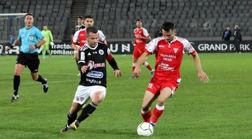 UTA se apără 83 de minute și scoate un punct pe Cluj Arena.** Goga egalează pe final, dar 