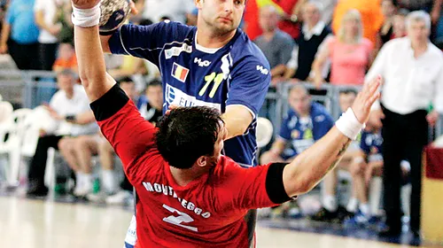 Naționala masculină de handbal a pierdut, 33-35, cu Muntenegru