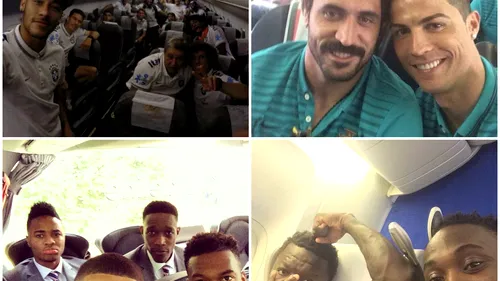 FOTO | Cupa Mondială de fotbal 2014 începe cu un selfie. Neymar, Ronaldo și Messi au imortalizat sosirea în Brazilia