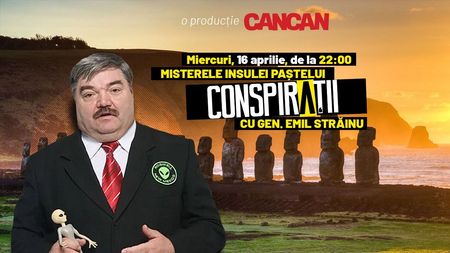 “Conspirații cu gen. Emil Străinu” începe miercuri, 16 aprilie, de la 22:00, LIVE pe YouTube CANCAN