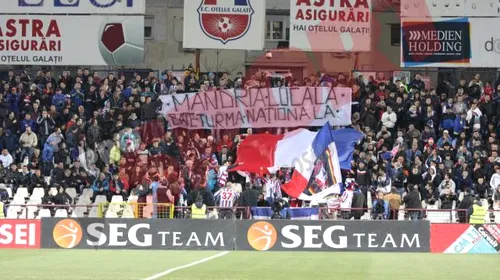 „Mândria locală bate turma națională”** Ce bannere au afișat gălățenii la meciul cu Steaua și cum au înțeles noțiunea de teren propriu. Gest incredibil făcut de copiii de mingi