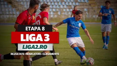 Liga 3, etapa 8 | Farul 2 și CSM Reșița continuă cu punctaj maxim. Scor ca la teatru între Dinamo 2 și Moreni. Dante defilează în Seria 1, CS Hunedoara ia puncte mari la Ungheni