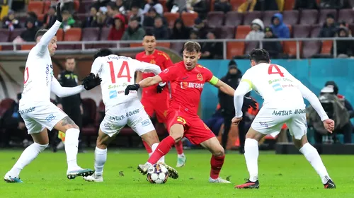 A ieșit accidentat din meciul trecut, dar a revenit cu o dublă! Darius Olaru, goluri de senzație în FCSB – FC Hermannstadt