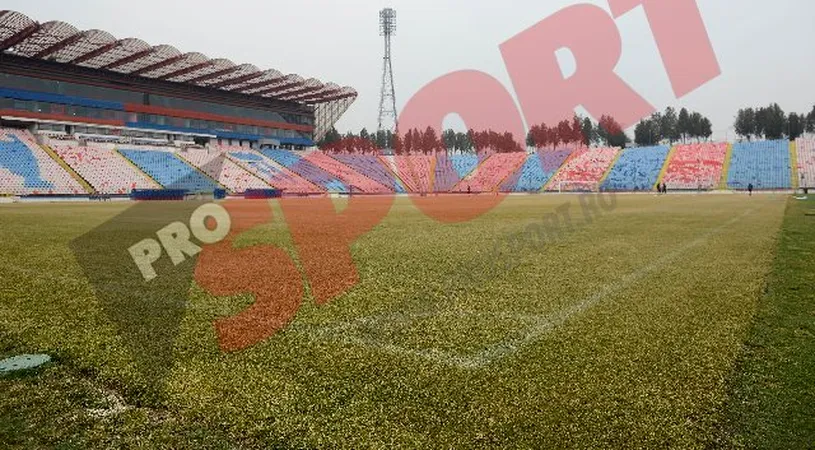 Steaua s-a antrenat pe un teren degradat!** Cum arată suprafața de joc din Ghencea FOTO