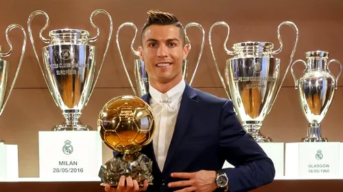 OFICIAL: Cristiano Ronaldo a câștigat al patrulea Balon de Aur al carierei! Prima reacție a starului portughez și cum arată top 5