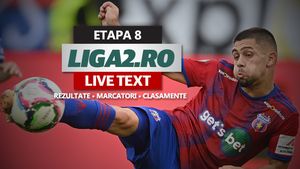 Liga 2, etapa 8 | Steaua e egalată pe final de Șelimbăr, Poli Iași trece de Minaur și urcă pe locul 1. Nouă goluri și trei cartonașe roșii arătate în cele patru meciuri disputate sâmbătă
