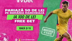 (P) VBET îți dă 100 de lei Freebet garantat pe România – Suedia, indiferent de scor!