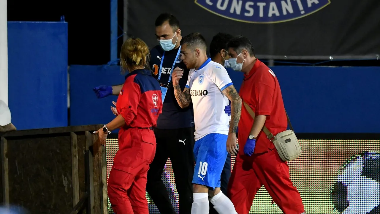 Alexandru Cicâldău, detalii despre momentul în care s-a prăbușit pe gazon la meciul cu Viitorul. „Nu am știut de mine câteva secunde!”