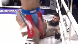 Scene brutale care i-au șocat până și pe comentatori! Cristian Ristea, pus la podea după doar 15 secunde în ringul Glory