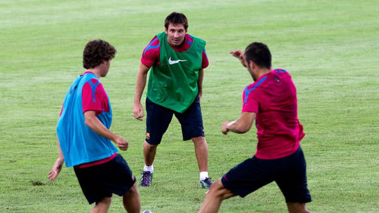 VIDEO** Messi, "one man show" la antrenamentul Barcelonei! Vezi ce fază a reușit argentinianul