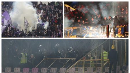 O bătaie ”pe întuneric” între suporteri, oprită la timp la meciul Poli – Petrolul! Ce spune Jandarmeria despre sancțiuni