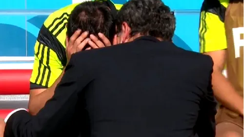 FOTO | Ultimul meci la națională. David Villa a izbucnit în lacrimi după ce a fost schimbat