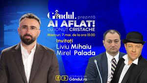 „Ai Aflat! cu Ionuț Cristache” începe miercuri, 7 mai, de la ora 15.00, live pe Gândul. Invitați: Liviu Mihaiu și Mirel Palada