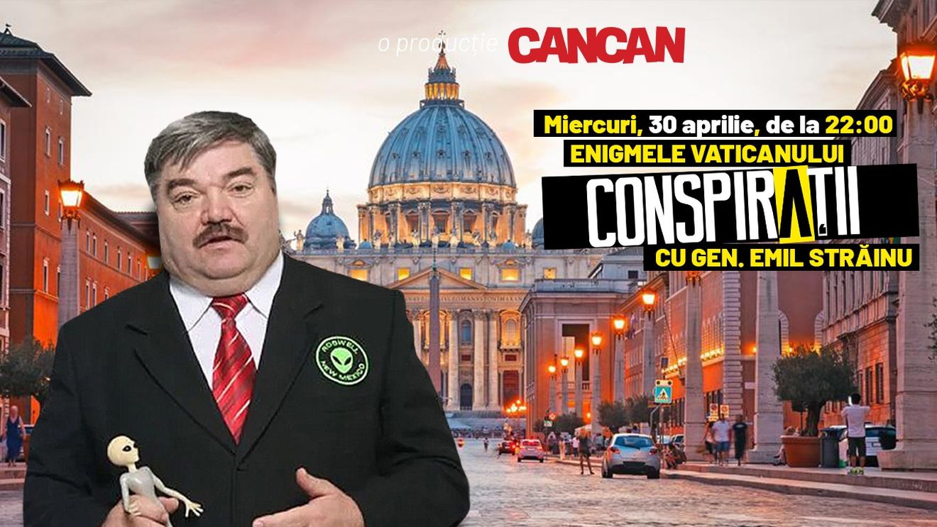 „Conspirații cu gen. Emil Străinu” începe miercuri, 30 aprilie, de la 22:00, LIVE pe YouTube Cancan