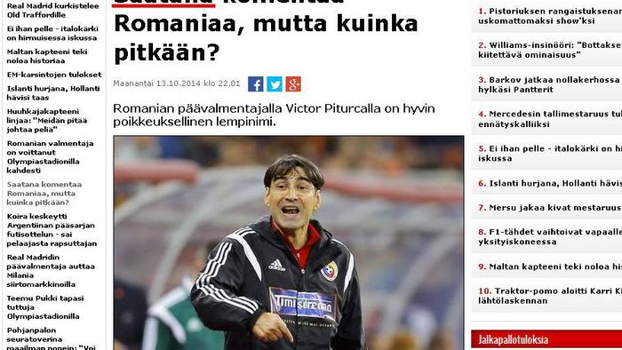 Reputația lui "Satana" Pițurcă a ajuns și în țara lui Moș Crăciun. Ce scrie presa finlandeză despre bizarul antrenor român