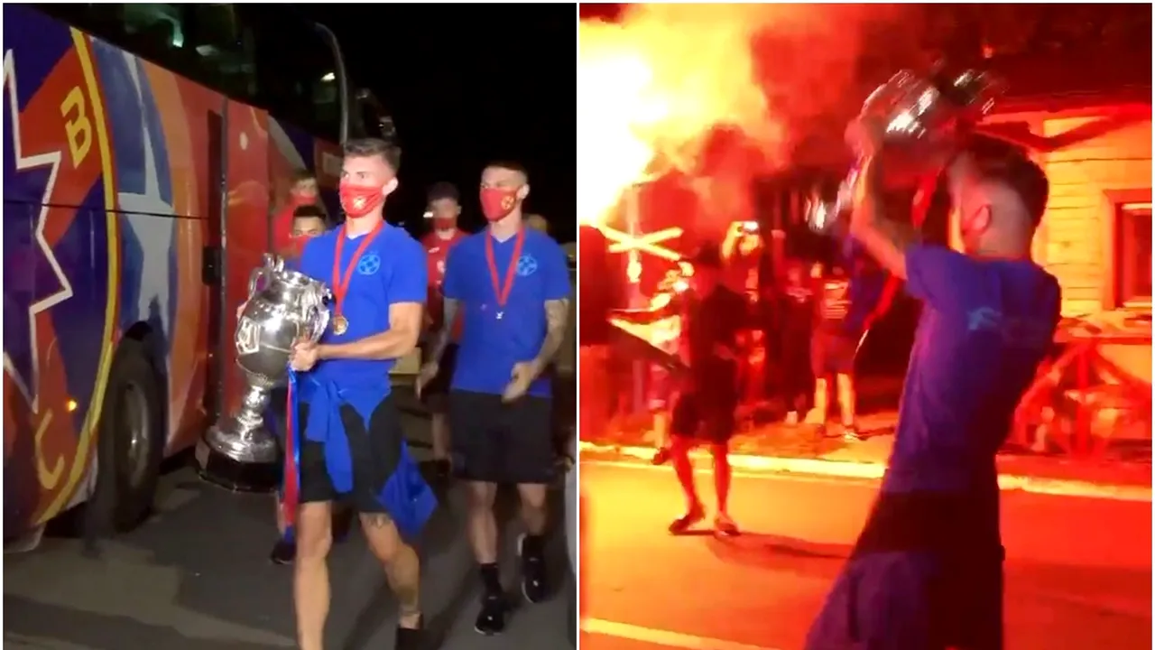 Nebunie la Berceni! Nu s-a mai ținut cont de distanțarea socială: jucătorii FCSB-ului au sărbătorit cu suporterii! Discursul lui Gheorghe Mustață | FOTO & VIDEO