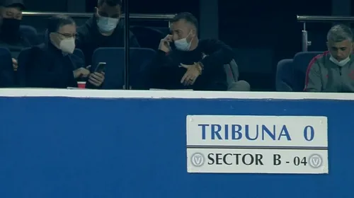 Mihai Stoica a cedat nervos după ce a vorbit la telefon! Managerul FCSB, surprins la pauza meciului cu Viitorul! FOTO & VIDEO