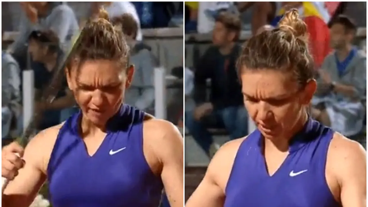 Momente de necrezut în meciul Simona Halep - Danielle Collins! Românca și-a dat cu racheta în cap, a căzut și s-a certat cu arbitrul: „Uită-te la meci!