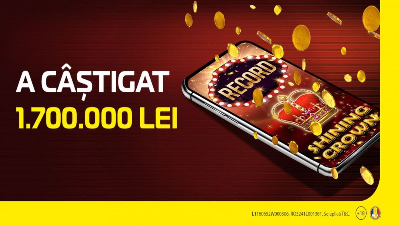 ADVERTORIAL | Record la Casa Pariurilor! 1.700.000 lei la slotul Shining Crown